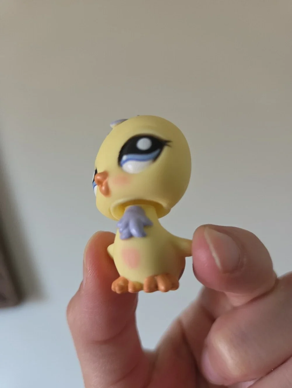 Littlest Pet Shop Authentic LPS #2001 Chick Yellow Lavender Blue Eyes Exclusive